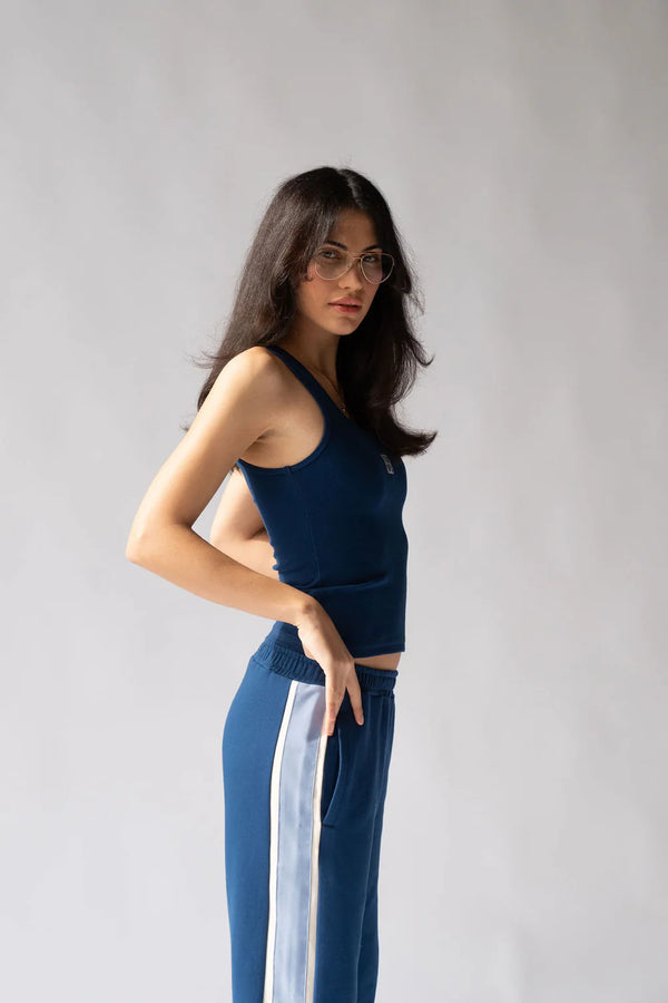 Araminta James-Mio Rib Tank-Estate Blue