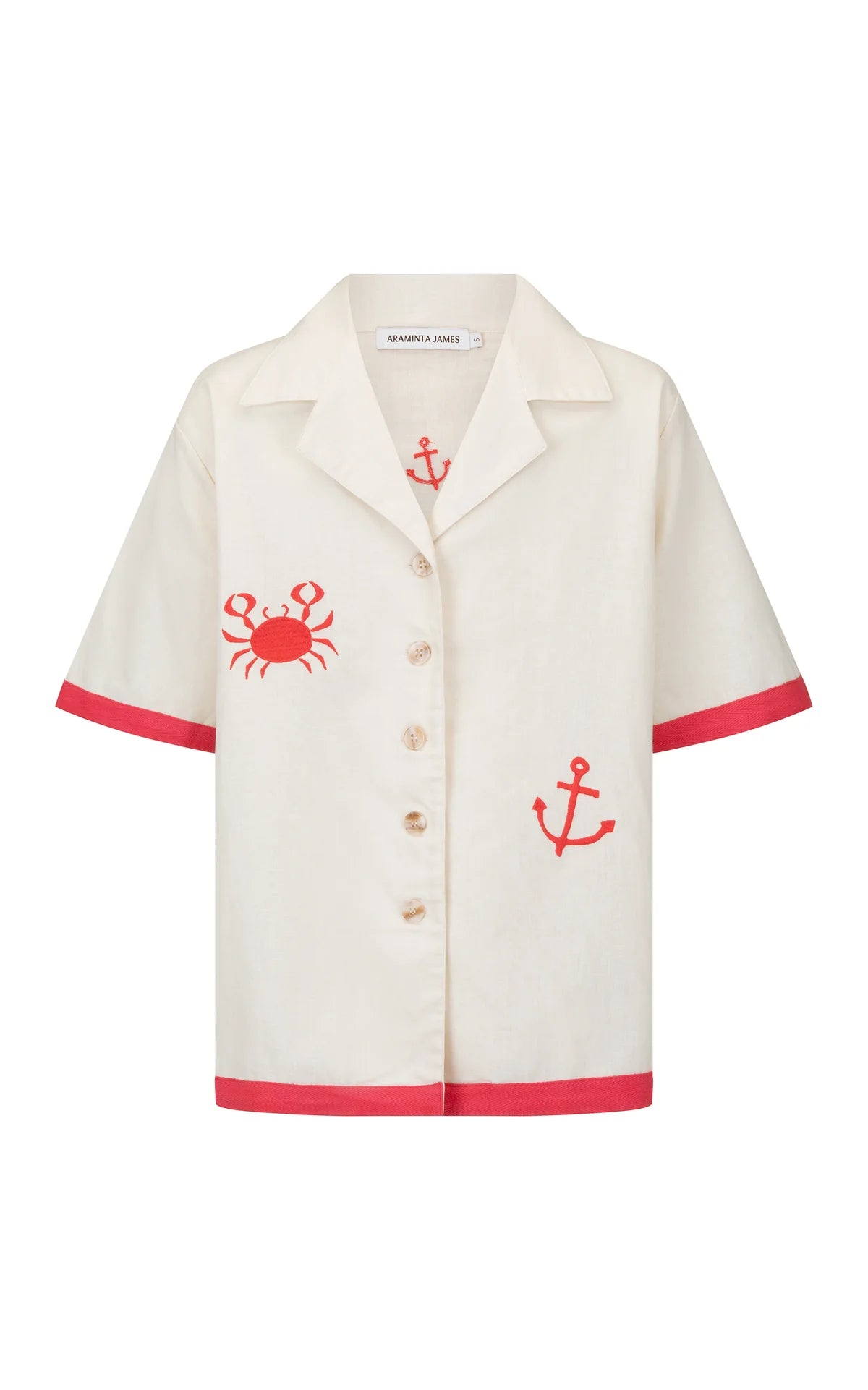Araminta James Del Mar Shirt Set Lobster Red