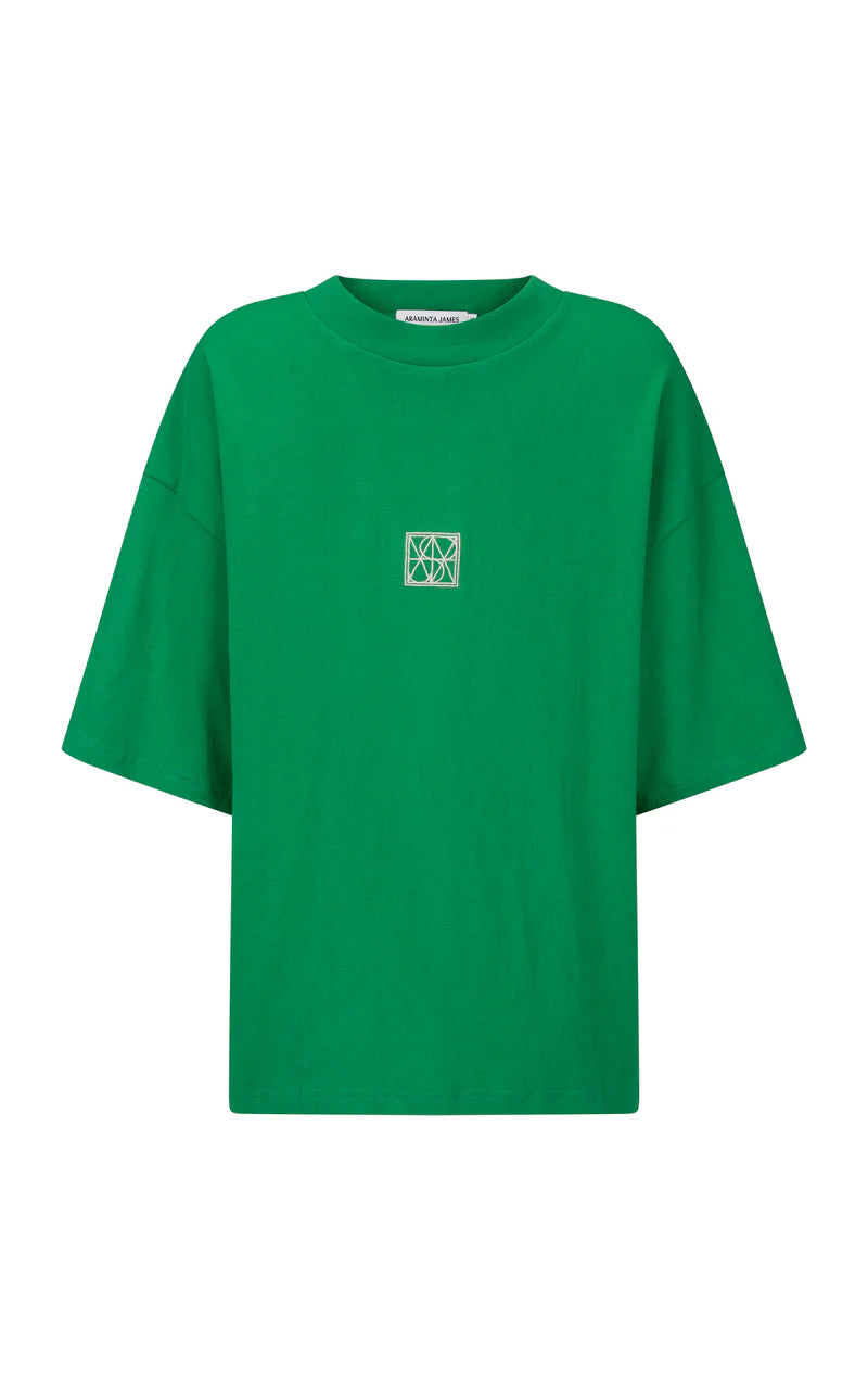 Araminta James Monogram Classic Tee Deep Green