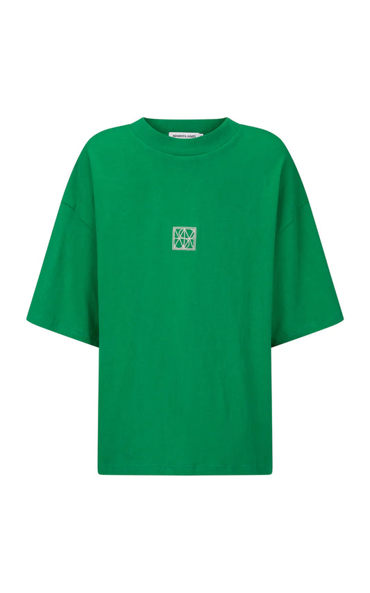 Araminta James Monogram Classic Tee Deep Green