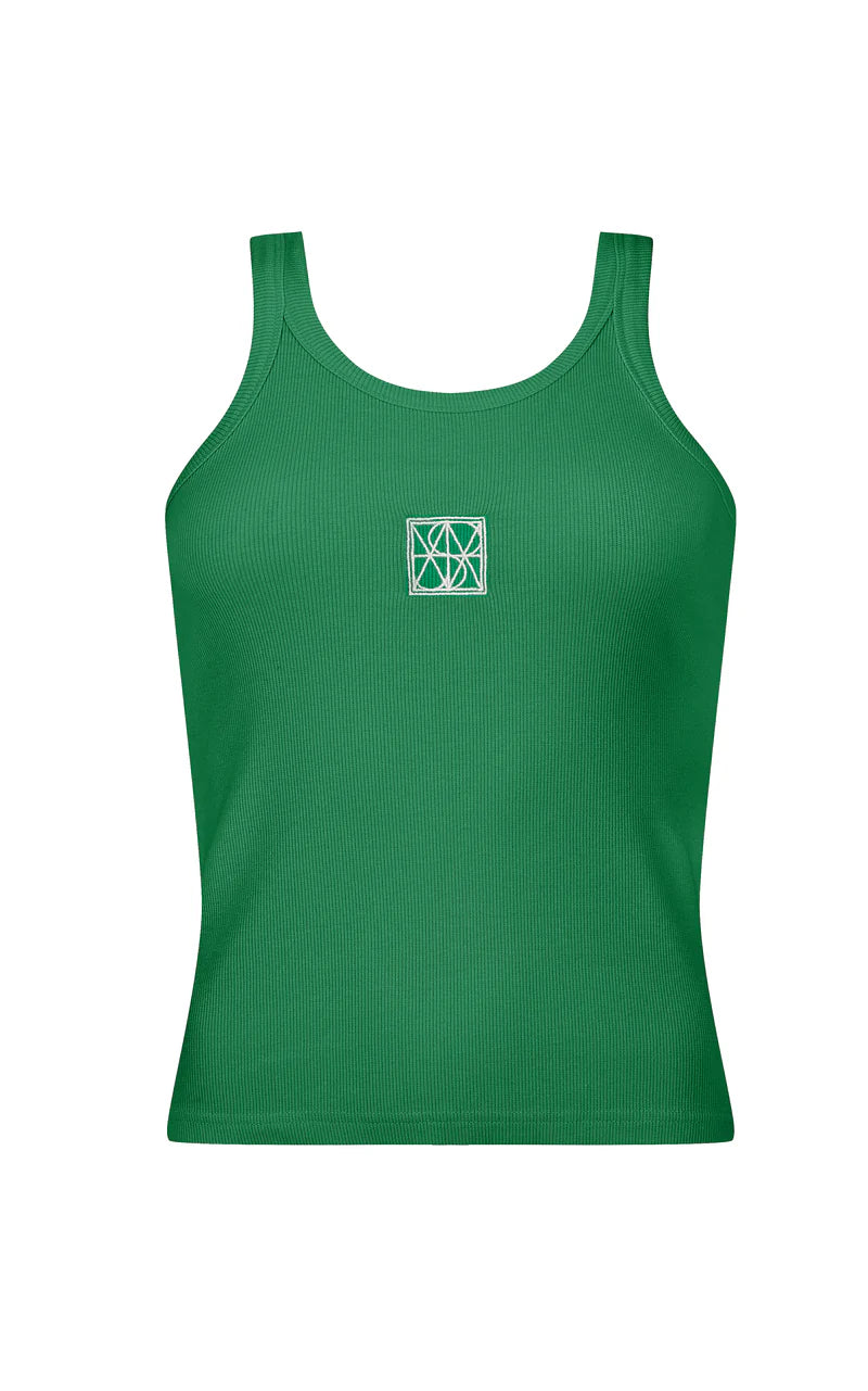 Araminta James Monogram Tank Deep Green