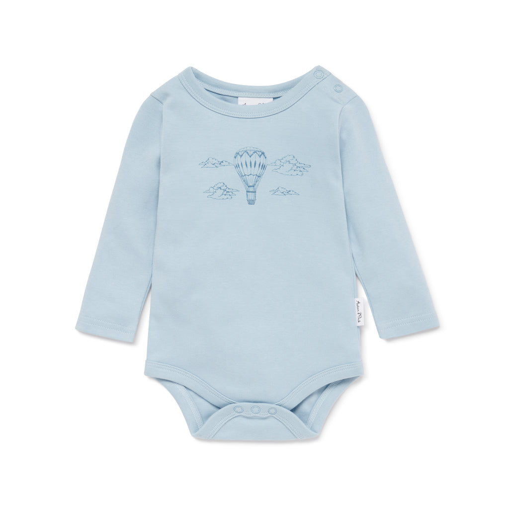 Aster & Oak Air Balloon Print Onesie
