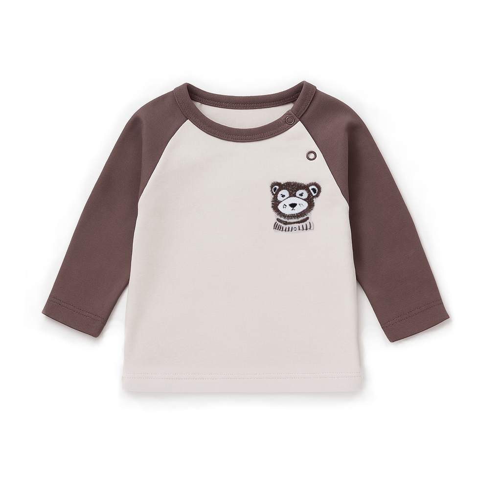 Aster & Oak Byron Bear Raglan Top