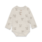 Aster & Oak Byron Bear Henley Onesie