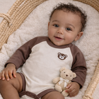 Aster & Oak Byron Bear Raglan Onesie