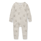 Aster & Oak Byron Bear Zip Romper
