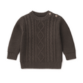 Aster & Oak Espresso Cable Knit Jumper