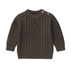Aster & Oak Espresso Cable Knit Jumper