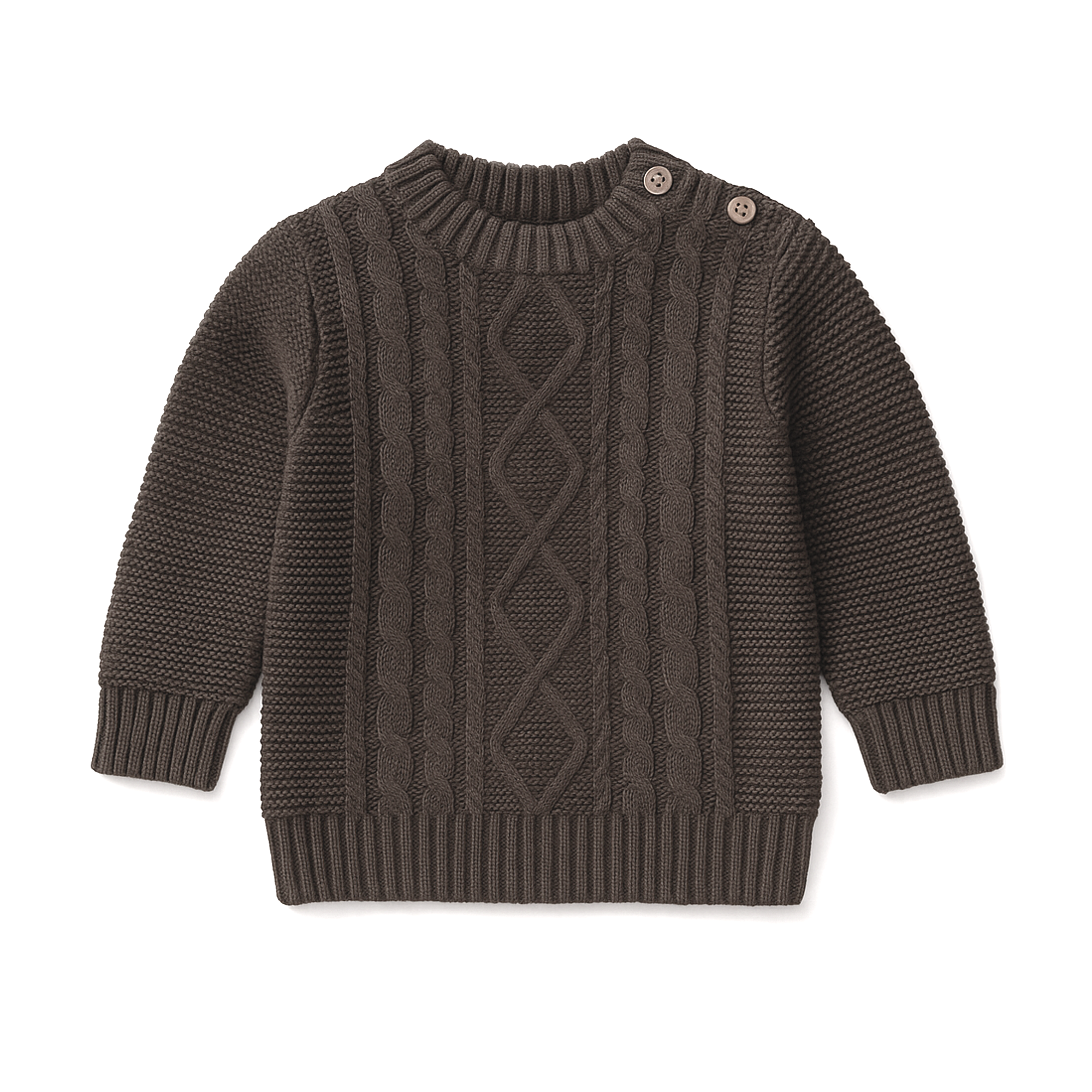 Aster & Oak Espresso Cable Knit Jumper