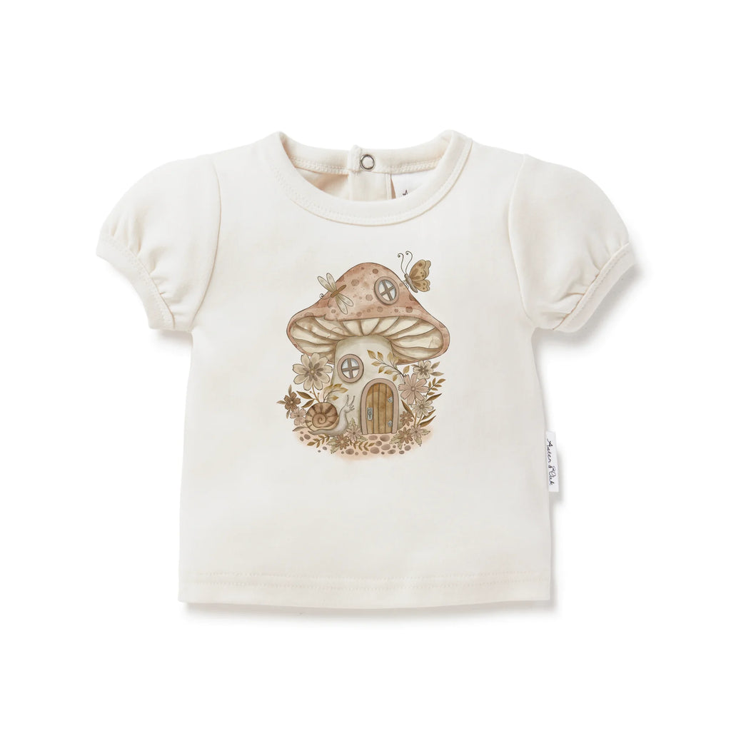 Aster & Oak Bailey Floral Mushroom House Print Top