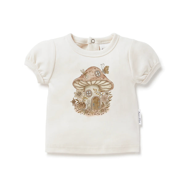 Aster & Oak Bailey Floral Mushroom House Print Top