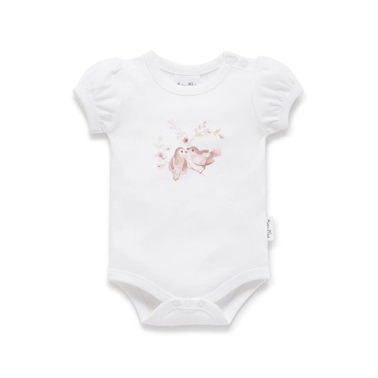 Aster & Oak - Blossom Print Puff Sleeve Onesie