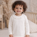 Aster & Oak Coconut Ruffle Top