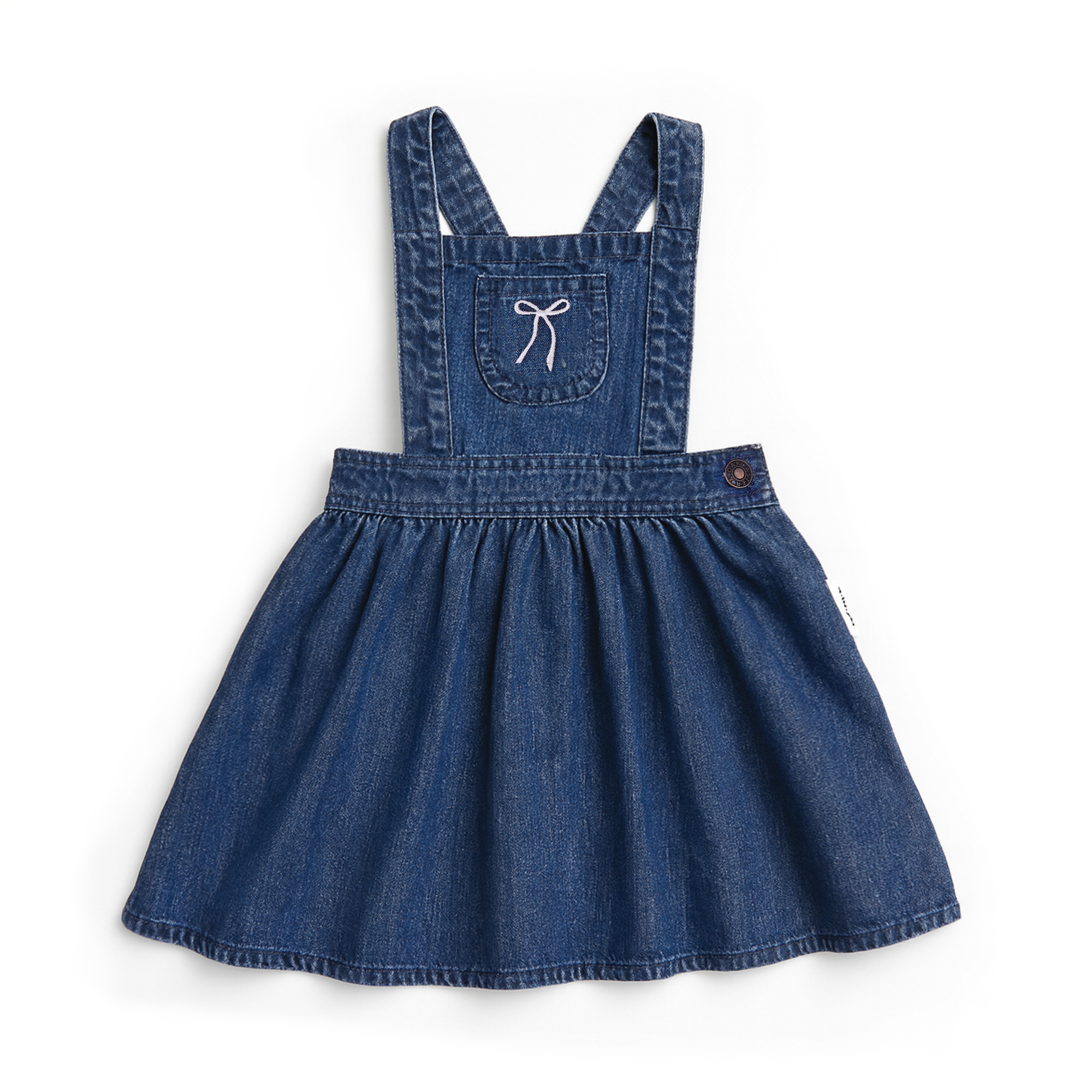 Aster & Oak Bow Denim Pini Dress