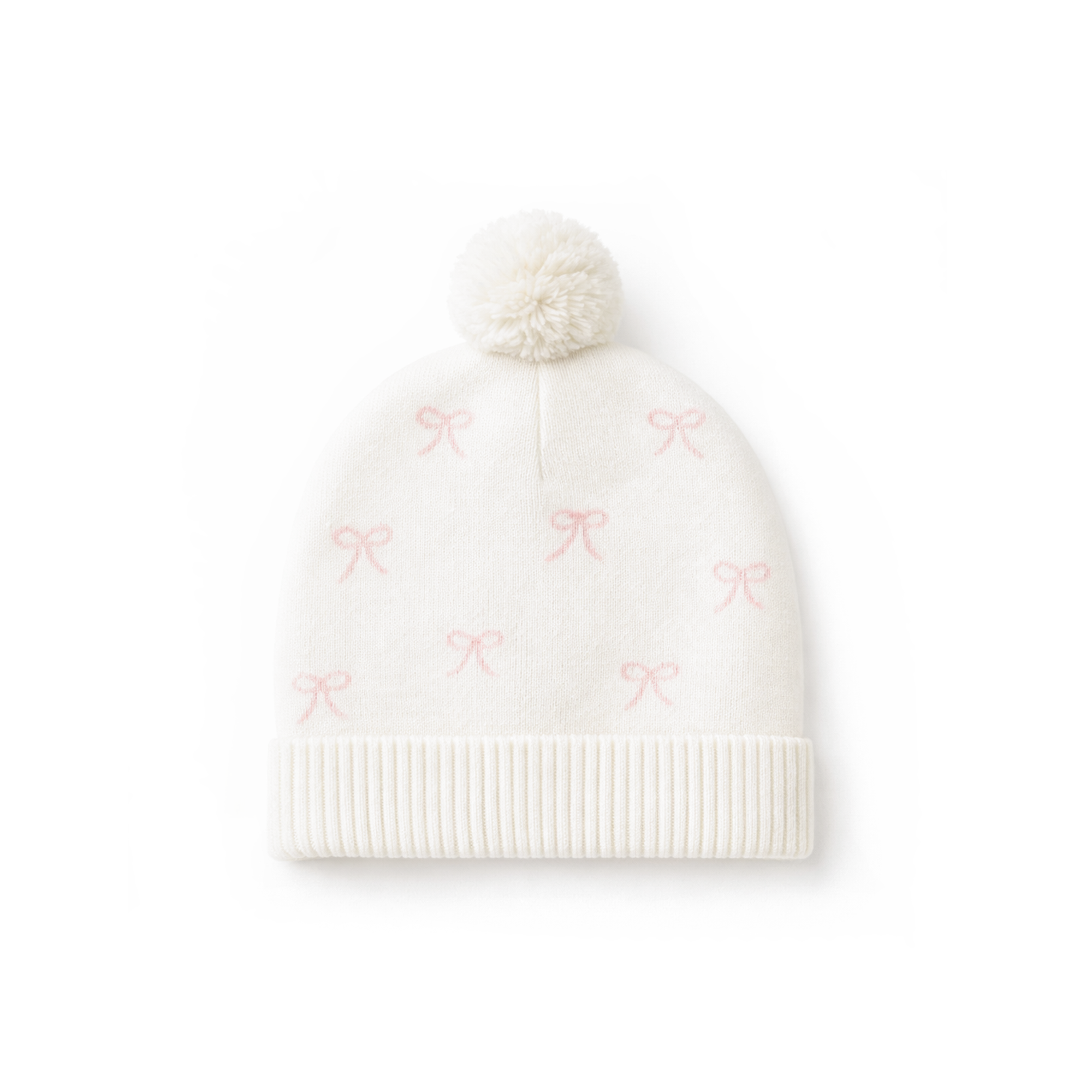 Aster & Oak Coconut Bow Knit Beanie