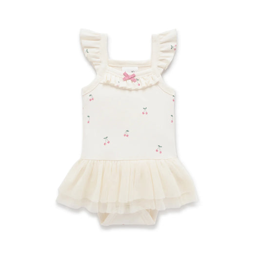 Aster & Oak - Cherry Tutu Singlet Onesie