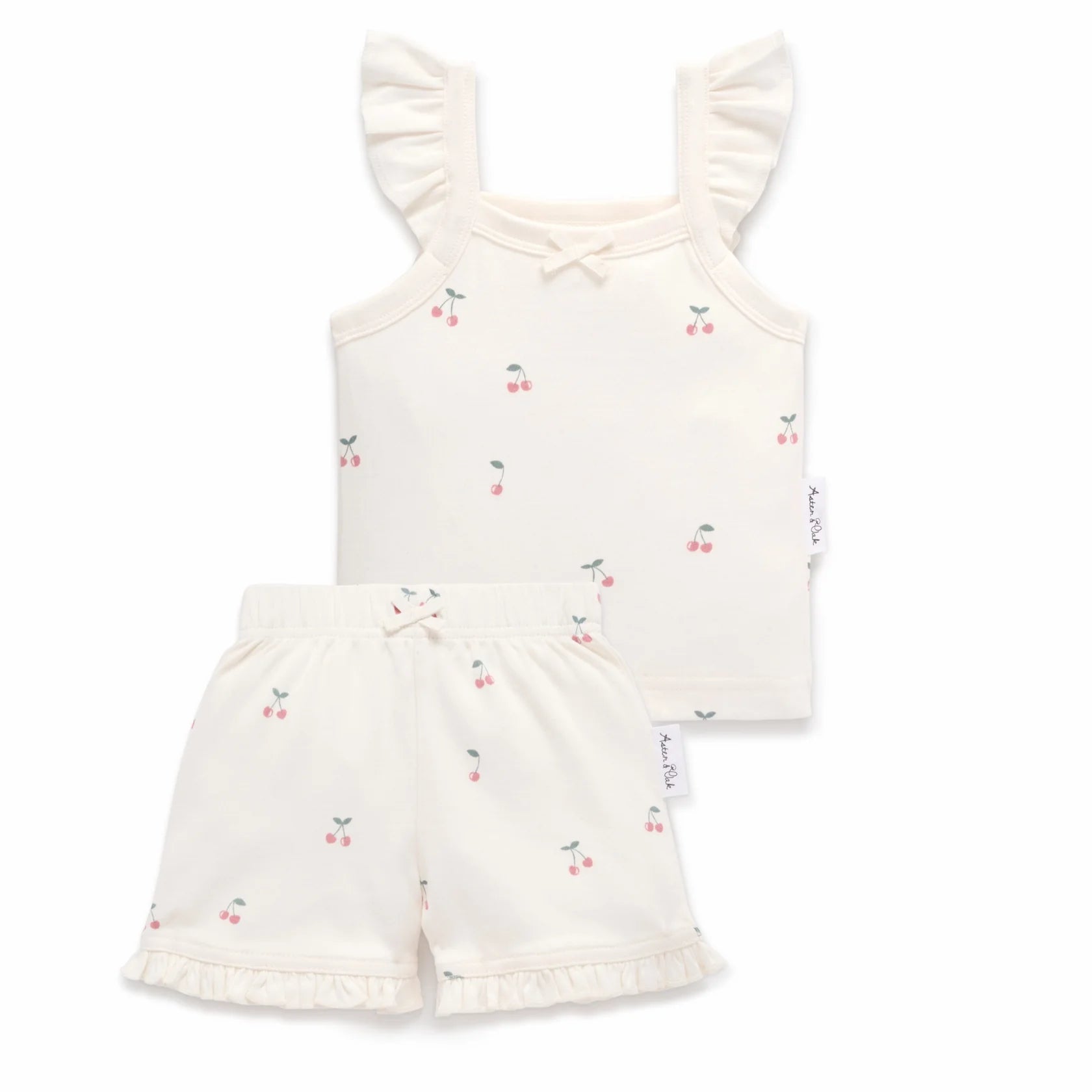 Aster & Oak - Cherry Ruffle Set
