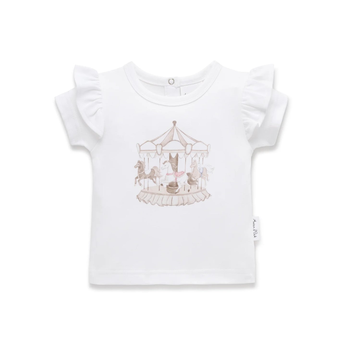 Aster & Oak - Carousel Print Flutter Tee
