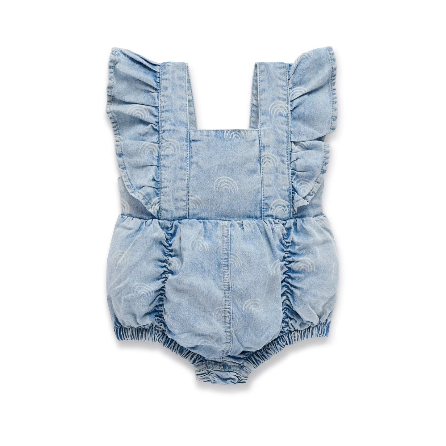 Aster & Oak - Light Denim Rainbow Playsuit