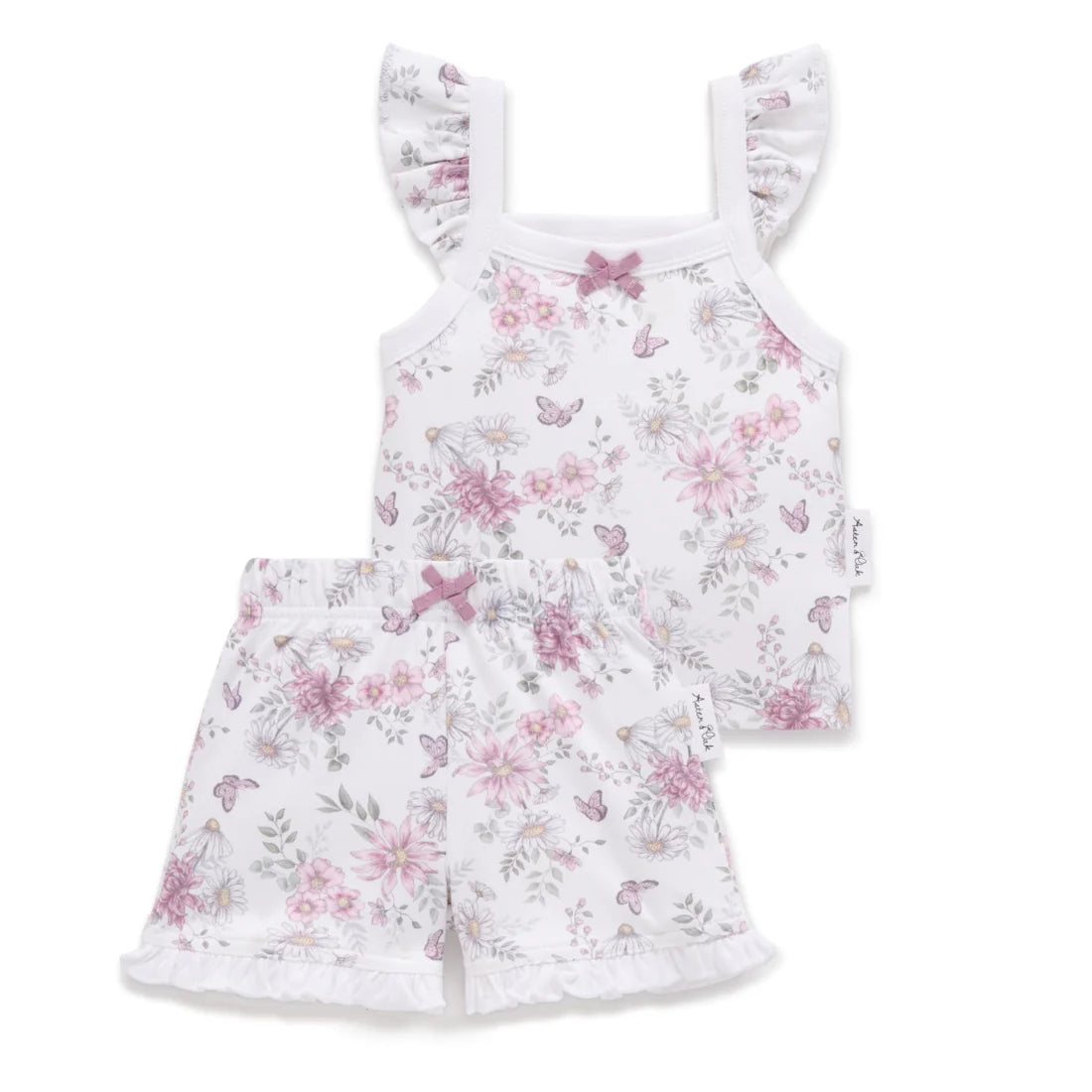 Aster and Oak Daisy Floral Ruffle Set
