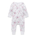 Aster & Oak Daisy LS Floral Zip Romper