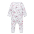 Aster & Oak Daisy LS Floral Zip Romper