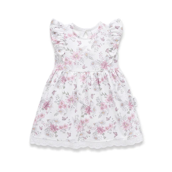 Aster and Oak Daisy Floral Ruffle Dress