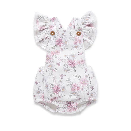 Aster and Oak Daisy Floral Lace Playsuit