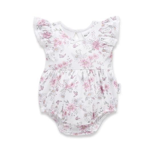 Aster and Oak Daisy Floral Bubble Romper