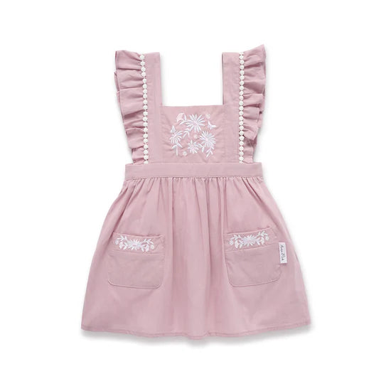 Aster and Oak Orchid Daisy Embroidered Dress