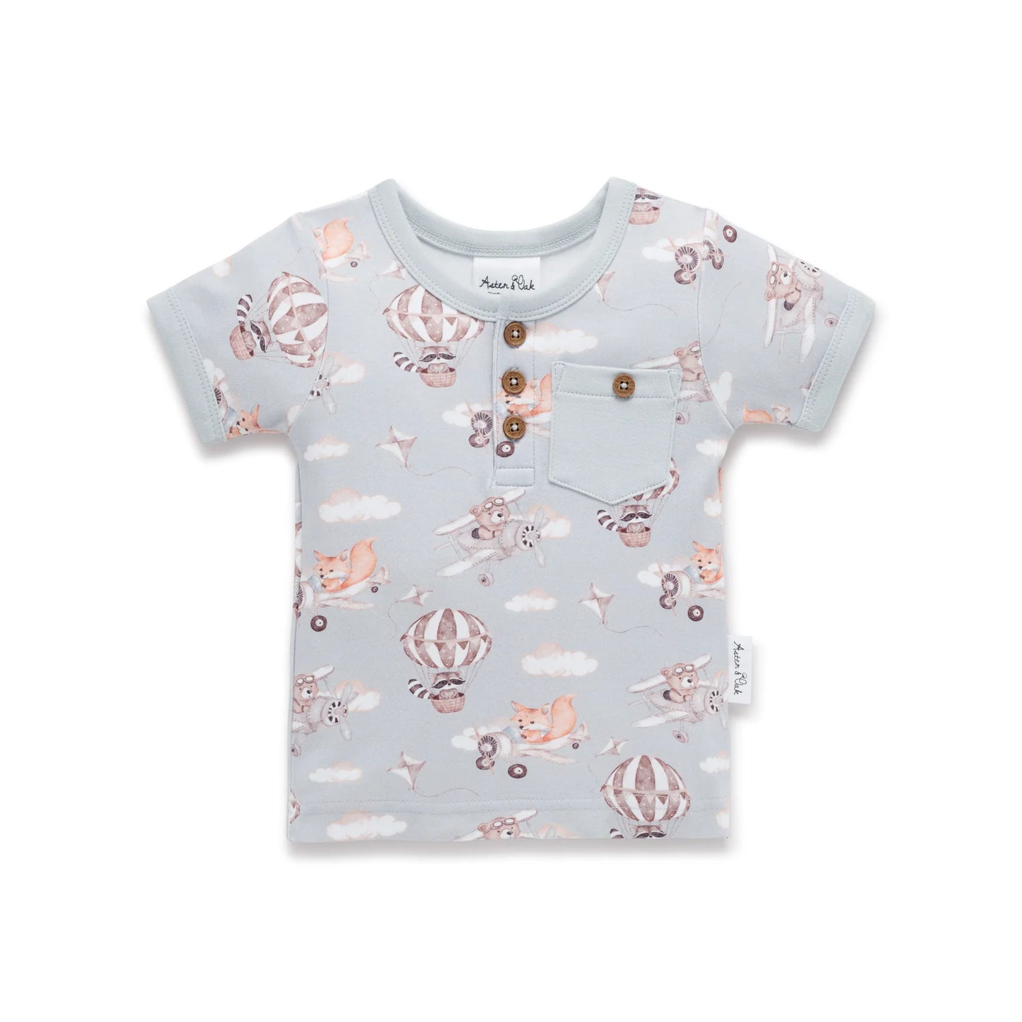 Aster & Oak - Flying Friends Henley Top