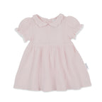 Aster & Oak Pink Muslin Trim Dress