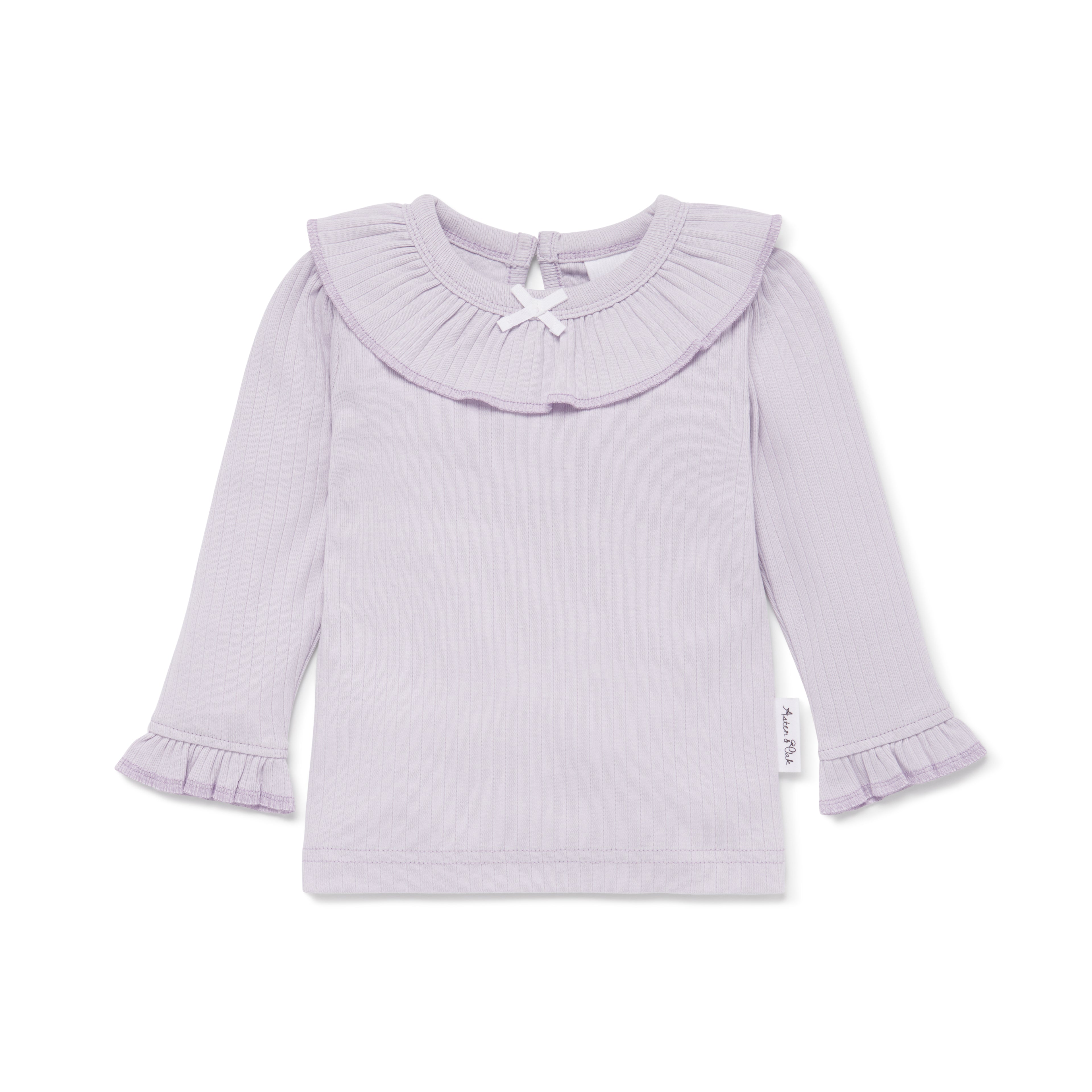 Aster & Oak - Lavender Pointelle Rib Top
