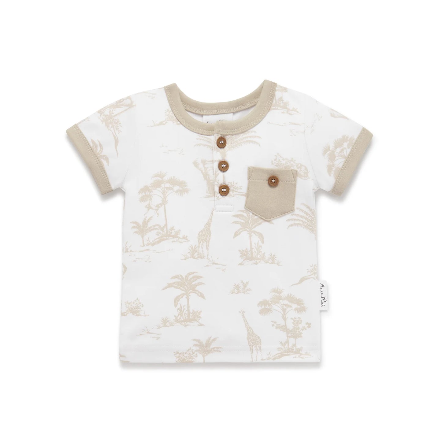 Aster & Oak - Jungle AOP Henley Top