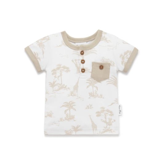 Aster & Oak - Jungle AOP Henley Top