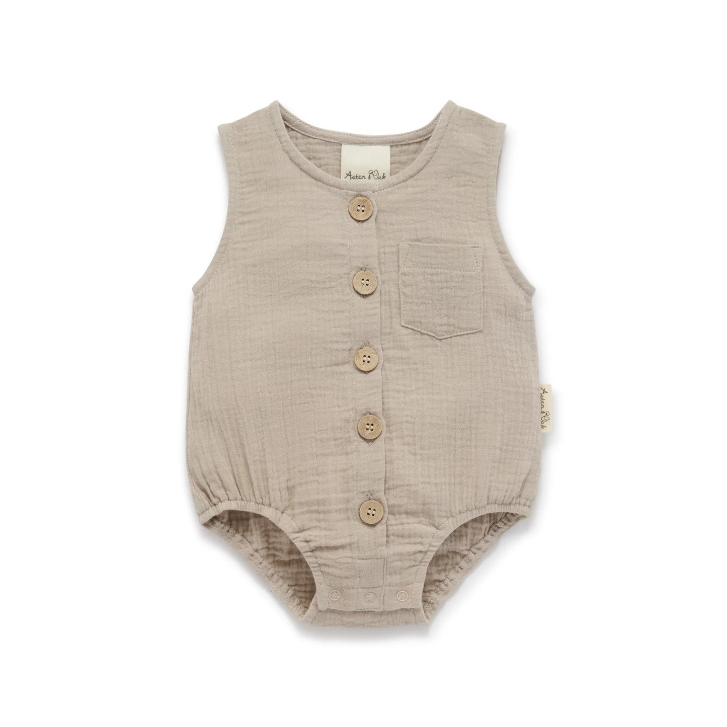 Aster & Oak - Sand Muslin Bubble Romper