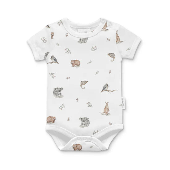Aster and Oak Native Animals AOP Onesie