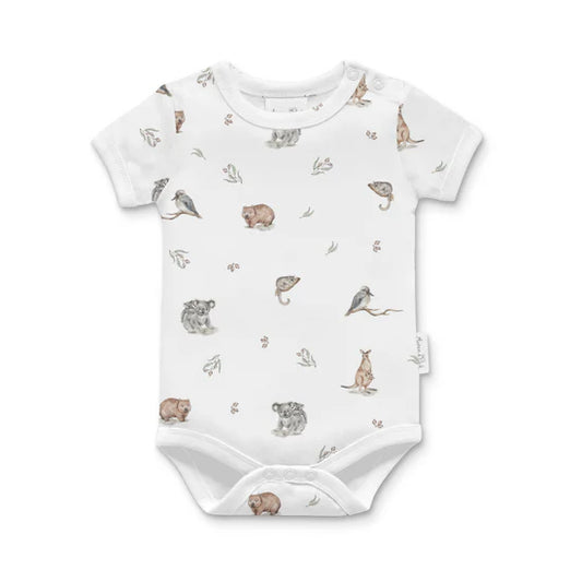 Aster and Oak Native Animals AOP Onesie