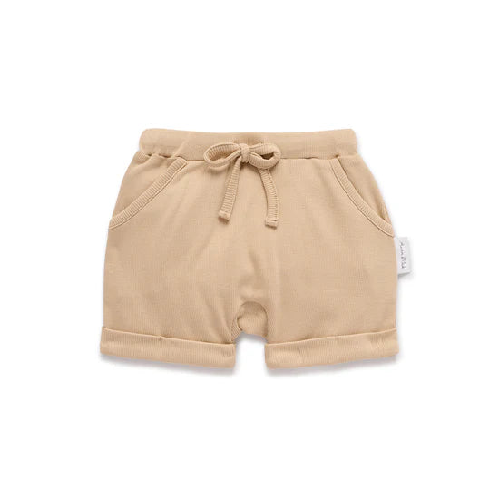 Aster and Oak Almond Rib Harem Shorts