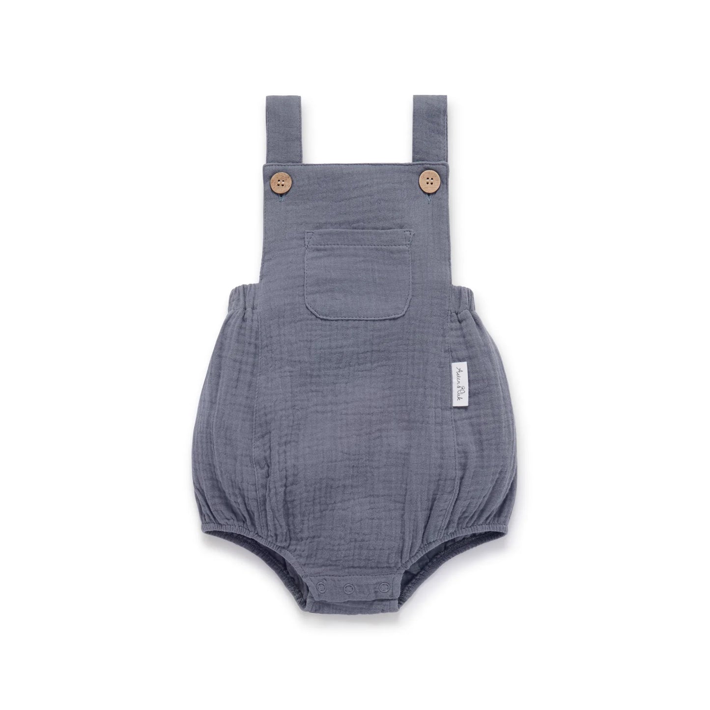 Aster & Oak - Flint Blue Muslin Playsuit