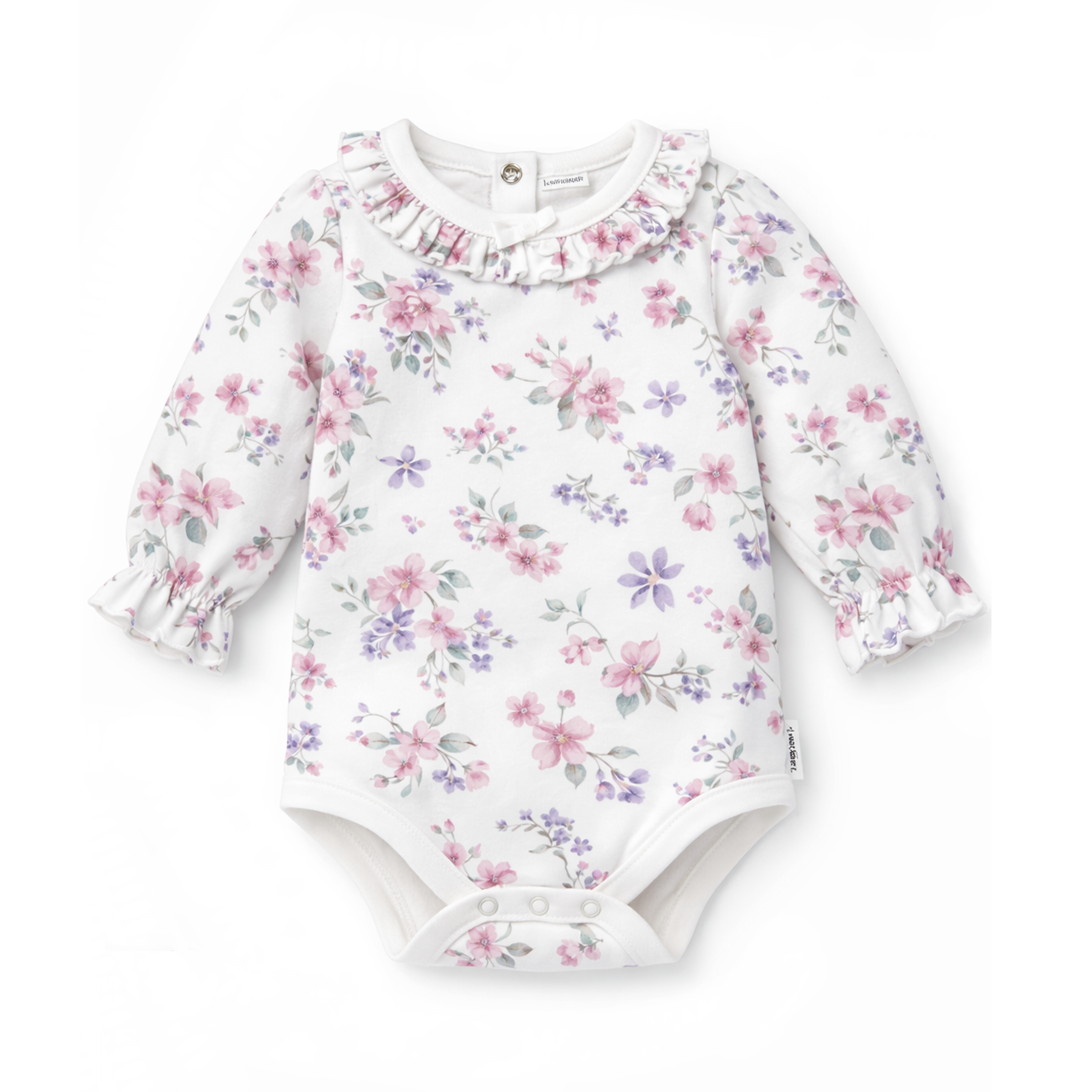 Aster & Oak Pastel Bloom Ruffle Onesie
