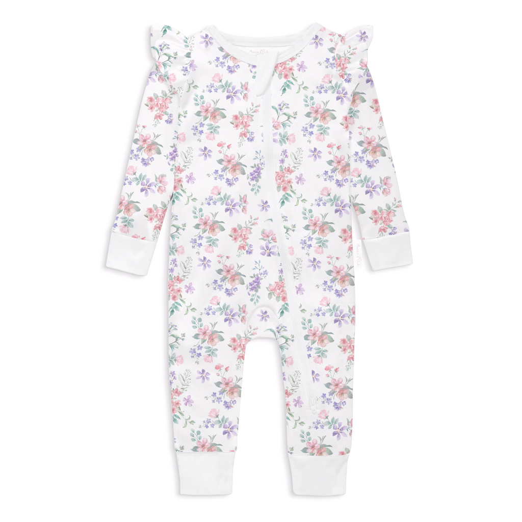 Aster & Oak Pastel Bloom Zip Romper