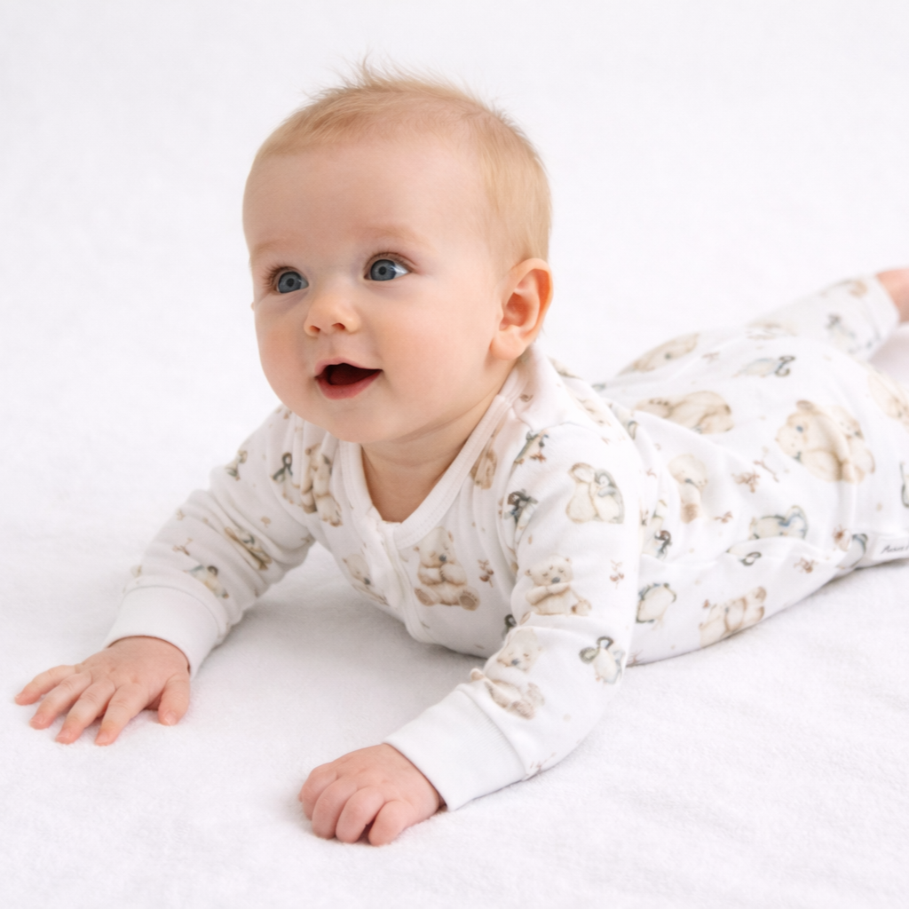 Aster & Oak Polar Friends Zip Romper