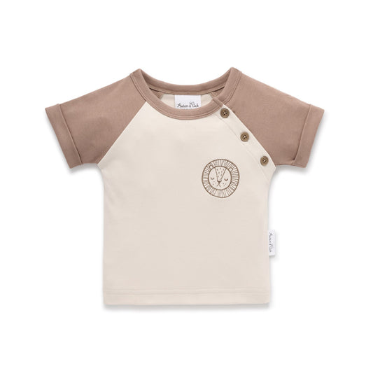 Aster & Oak - Lion Embroidered Raglan Tee