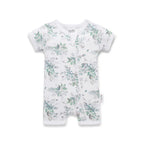 Aster & Oak Snuggle Bug SS Zip Romper