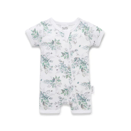 Aster and Oak Snuggle Bug SS Zip Romper