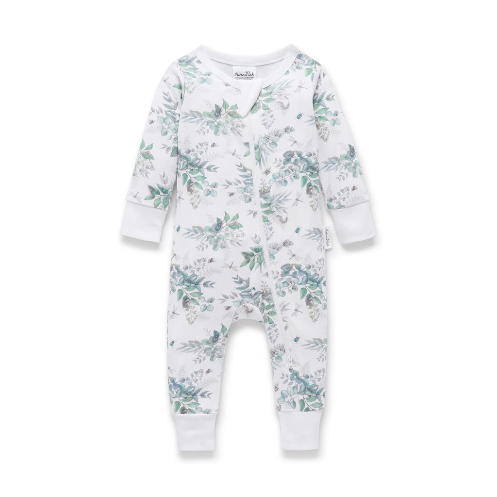 Aster & Oak Snuggle Bug LS Zip Romper