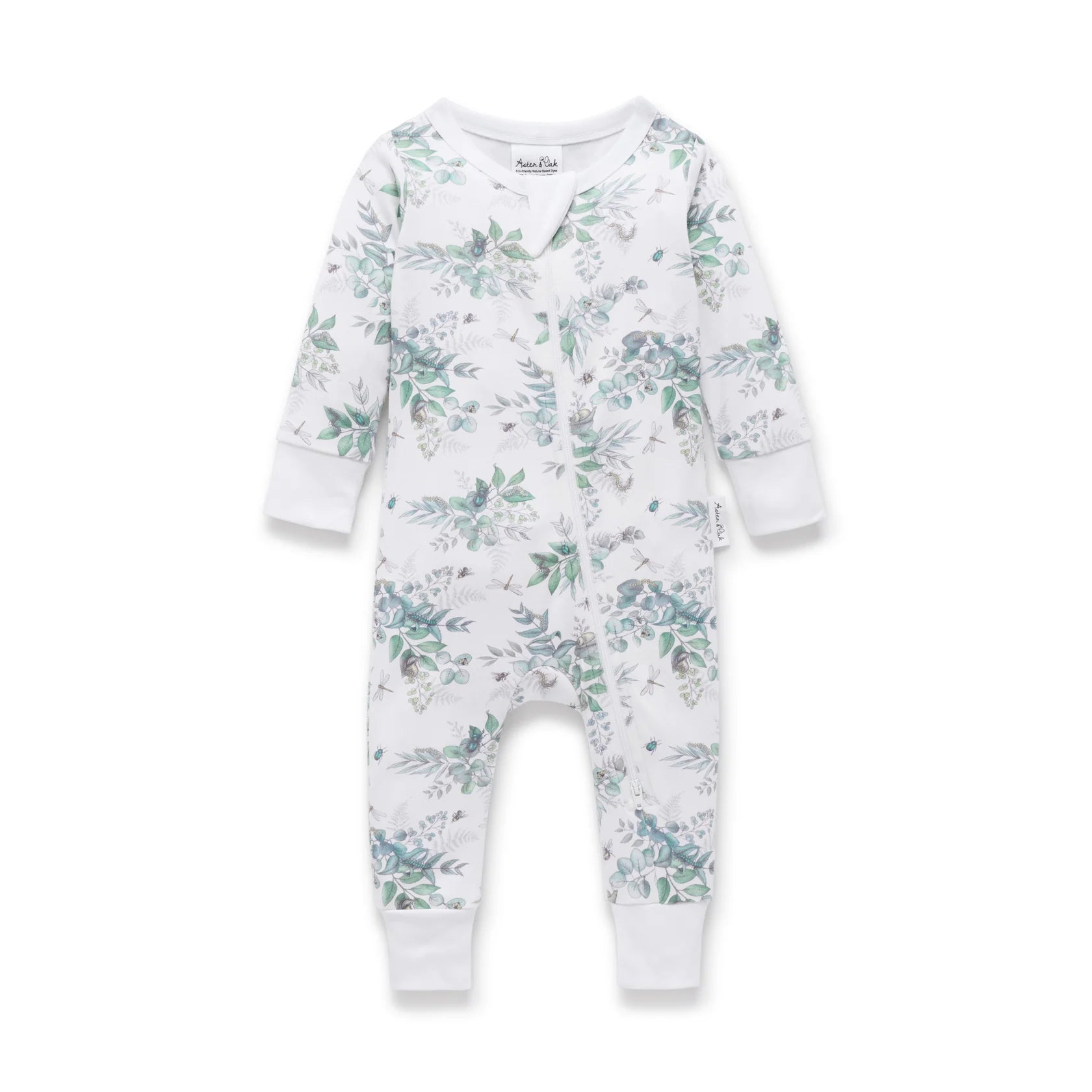 Aster and Oak Snuggle Bug LS Zip Romper