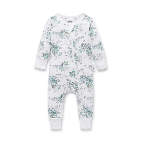 Aster & Oak Snuggle Bug LS Zip Romper