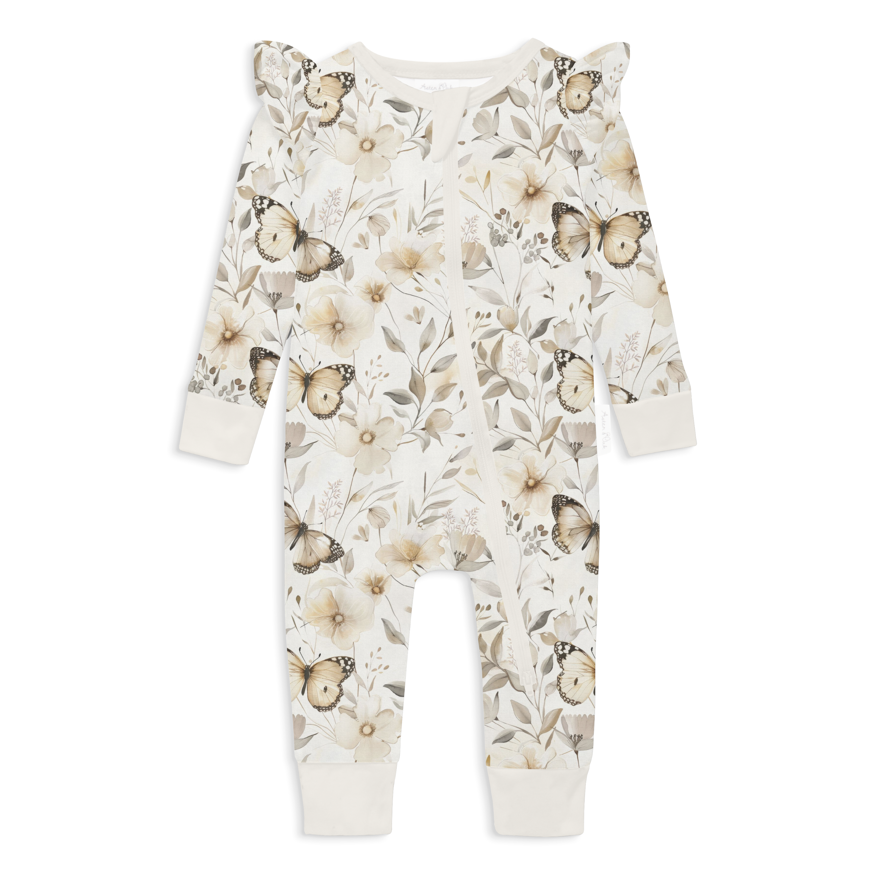 Aster & Oak Butterfly Fields Zip Romper